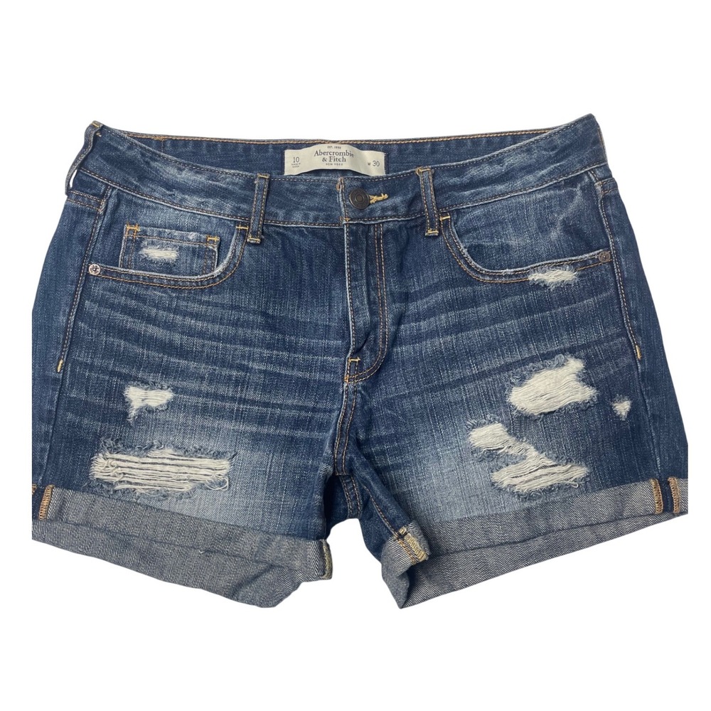 Abercrombie & Fitch Distressed 3" Denim Shorts Women's 10